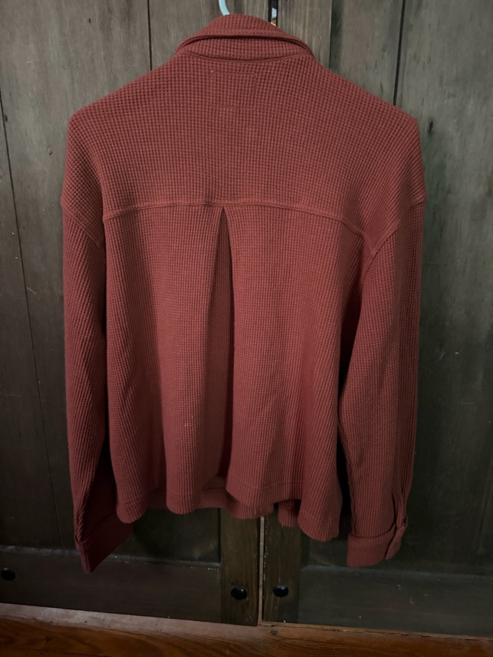 Tuckernuck Waffle-Knit Shacket in Roasted Russet - Picture 2 of 7